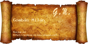 Gombás Milán névjegykártya